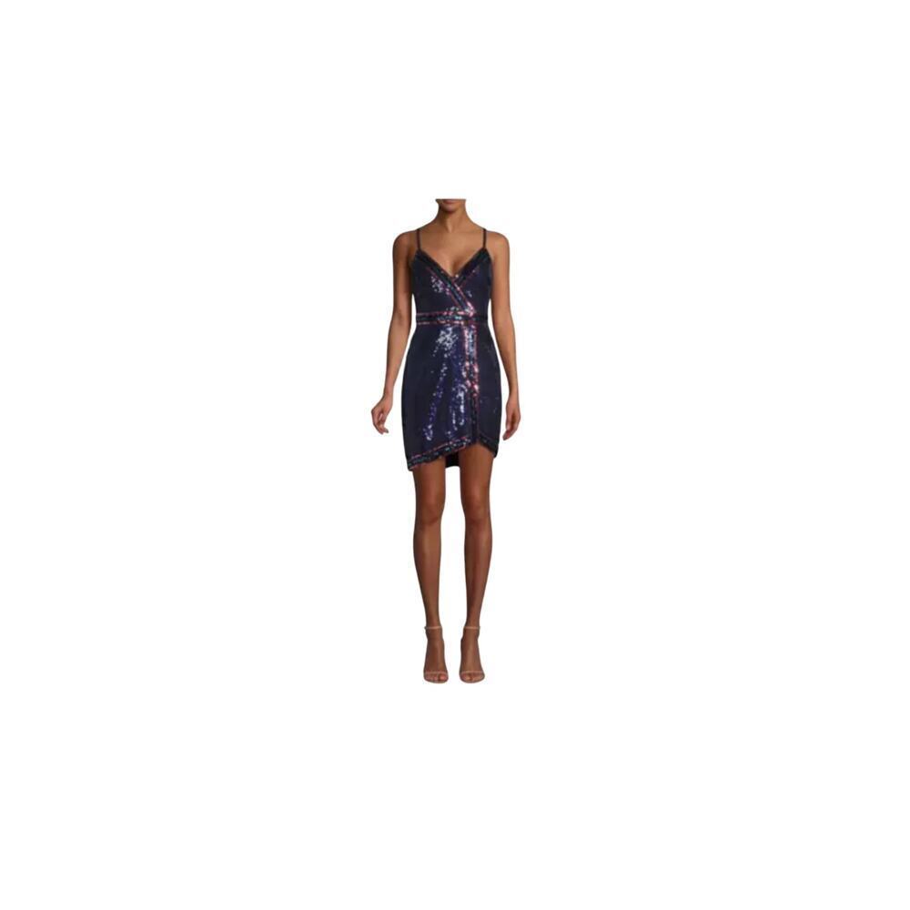 BCBGMAXAZRIA x Bloomingdale’s 
Rainbow Trim Sequin Cocktail Dress - size 8 NWT - Picture 5 of 10